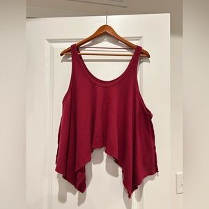 We The Free Burgundy Tank Top